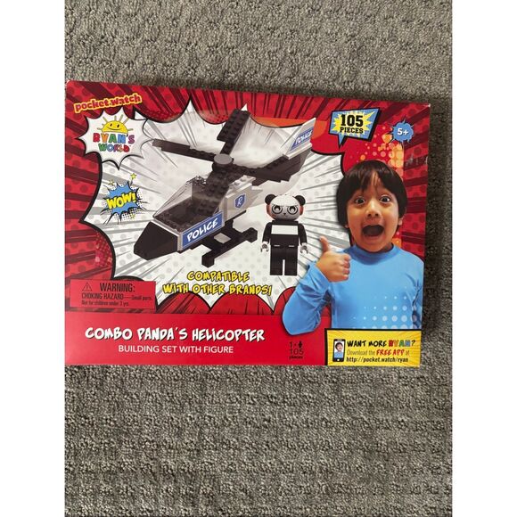 ❤️You Tube Ryan’s World Combo Panda’s Helicopter Building Set-NEW - Picture 1 of 2